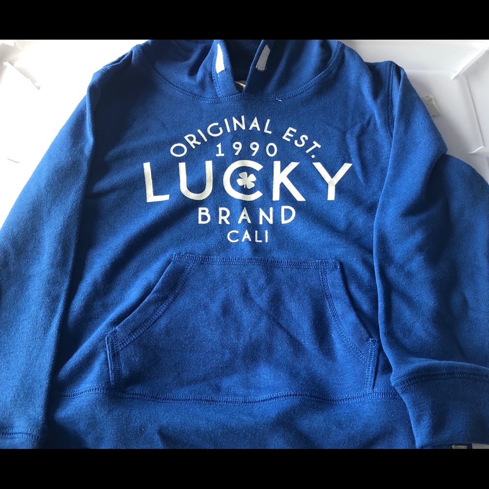 Lucky Brand Galaxy Blue Hoodie Size 4/5, NWT